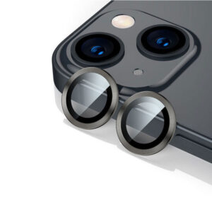 Стъклен протектор за камера DeTech, за iPhone 12 / 12 Mini, Черен - 52708