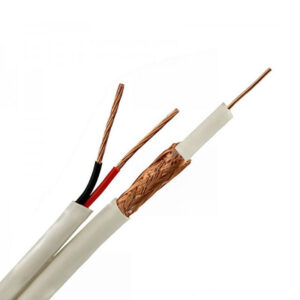 Коаксиален кабел RG59+захранване 2х0.75 200m бял
